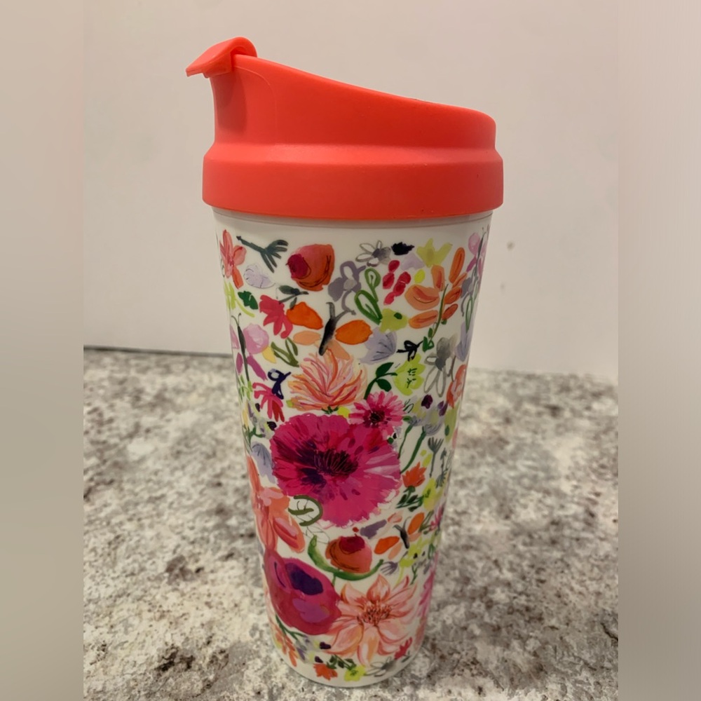 Kate Spade Insulated Tumbler 16 oz Beautiful Dahlia Floral Pattern